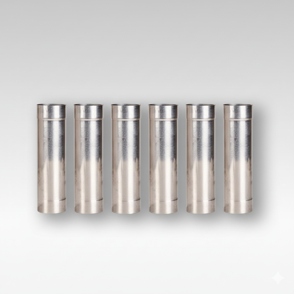 Portable Camping Wood Burning Stove Chimney Pipes * 6 Pieces