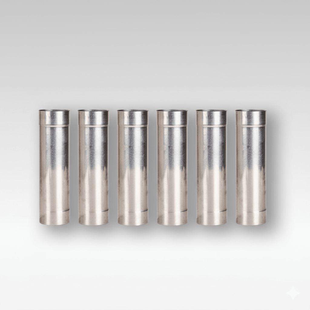 Portable Camping Wood Burning Stove Chimney Pipes * 6 Pieces