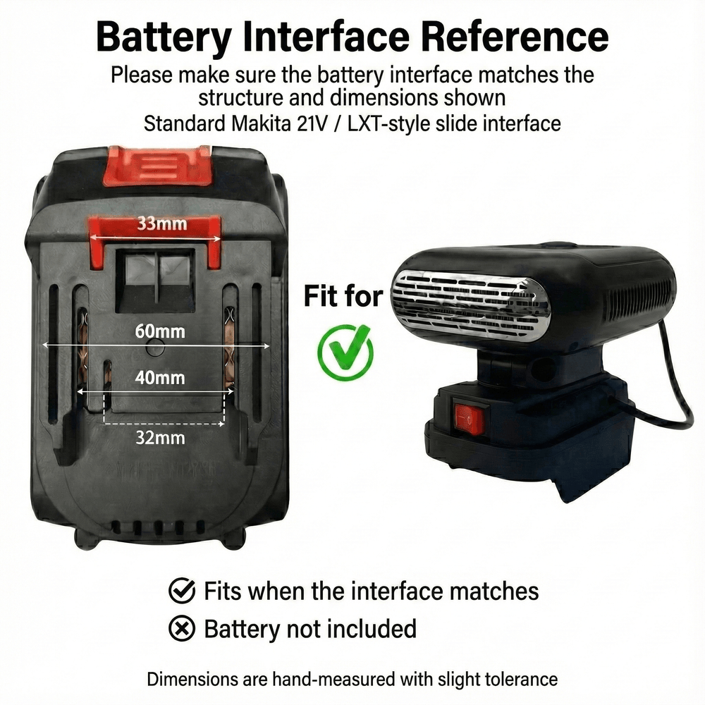 Portable Car Heater–3s Instant Heat, External 21V, Fast Defrost | Traverseon