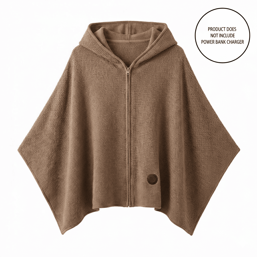 Cordless Graphene Heated Shawl – Hands-Free Wearable Warmth for Office & Home | Traverseon
