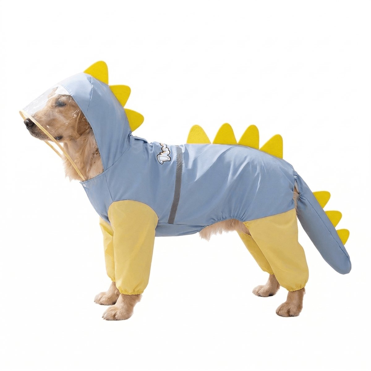Breathable Large Dog Raincoat with Visor - U-Belly, 15000mm Waterproof, 3XL-8XL (25-88 lbs) | Traverseon