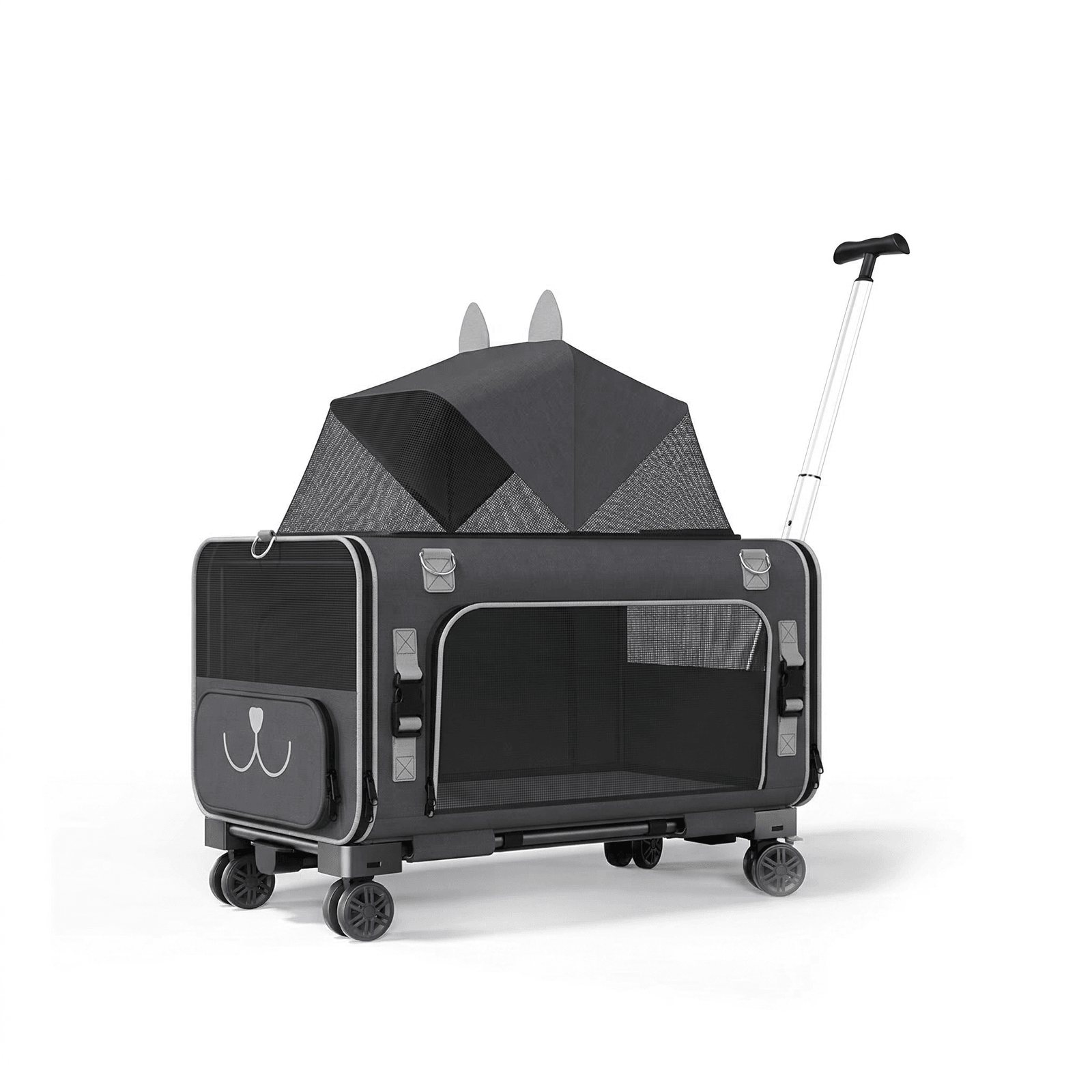 2-in-1 Pet Stroller & Carrier – Foldable Breathable Dog & Cat Travel Cart | Traverseon