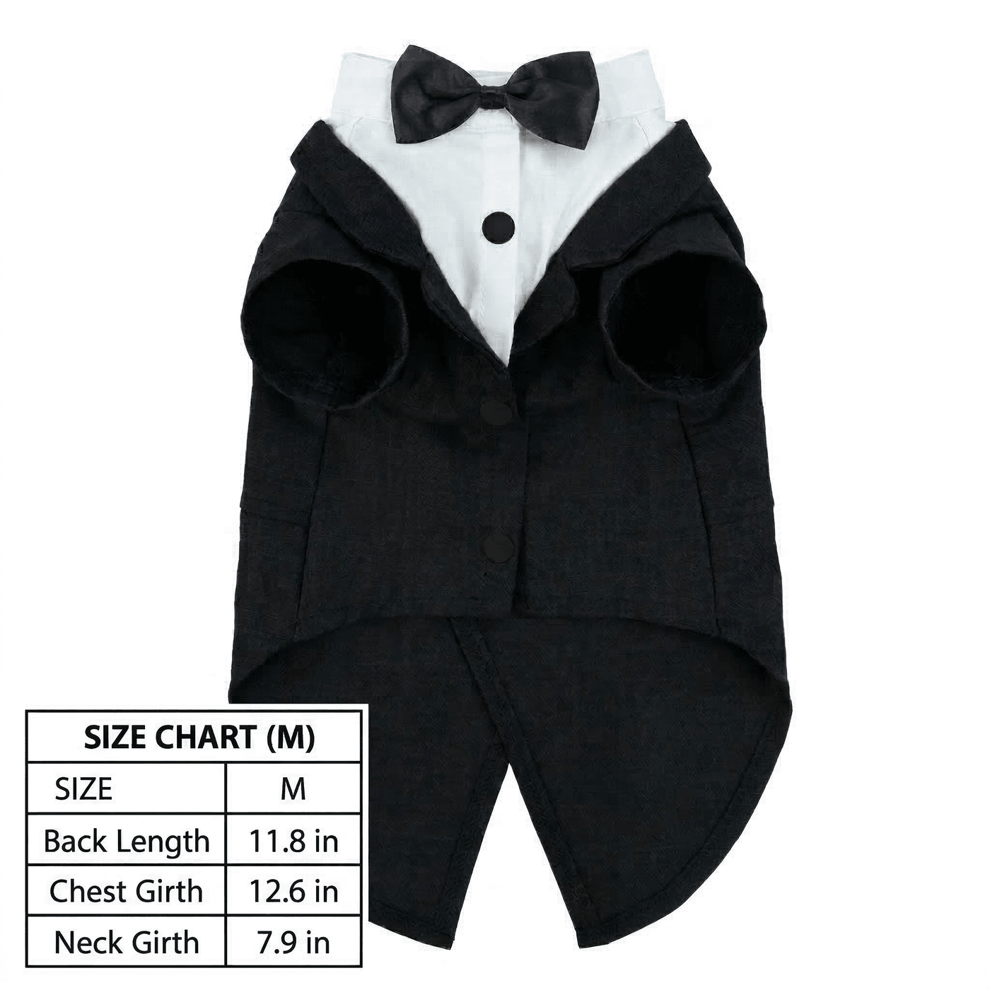 Cat Tuxedo with Bow Tie, Breathable Formal Pet Suit S/M/L for Weddings Parties Photoshoot | Traverseon
