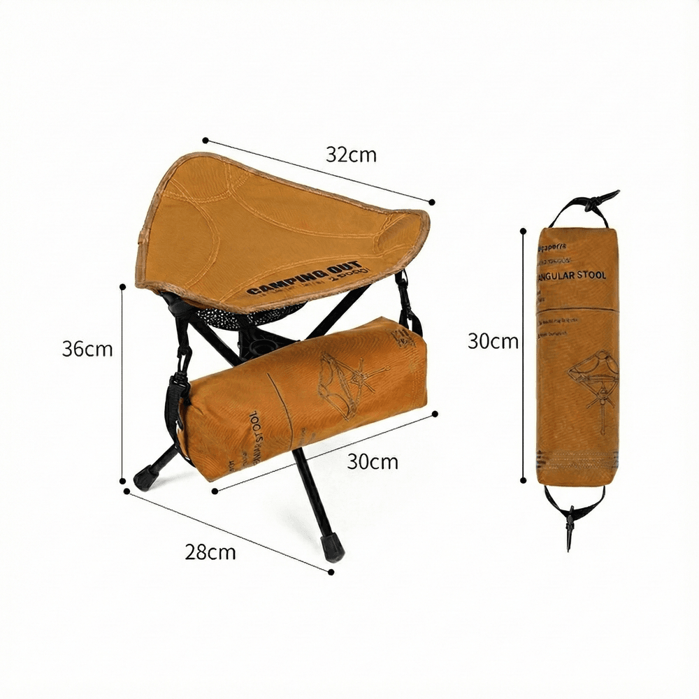360° Swivel Hunting Stool – Portable Folding Camping Stool | Traverseon
