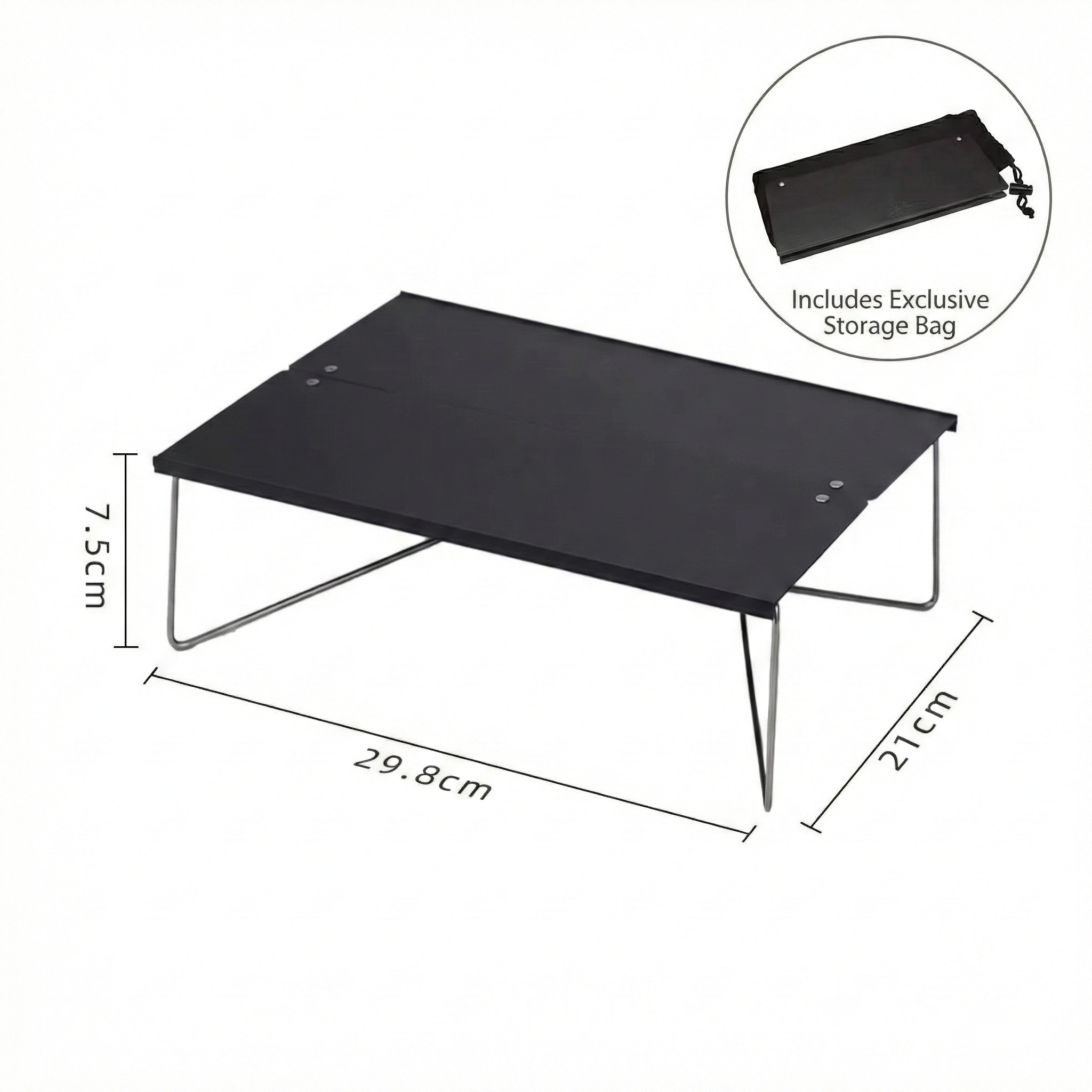 A4-Size Ultra-Light Foldable Aluminum Outdoor Table – Compact Camp Side Table | Traverseon