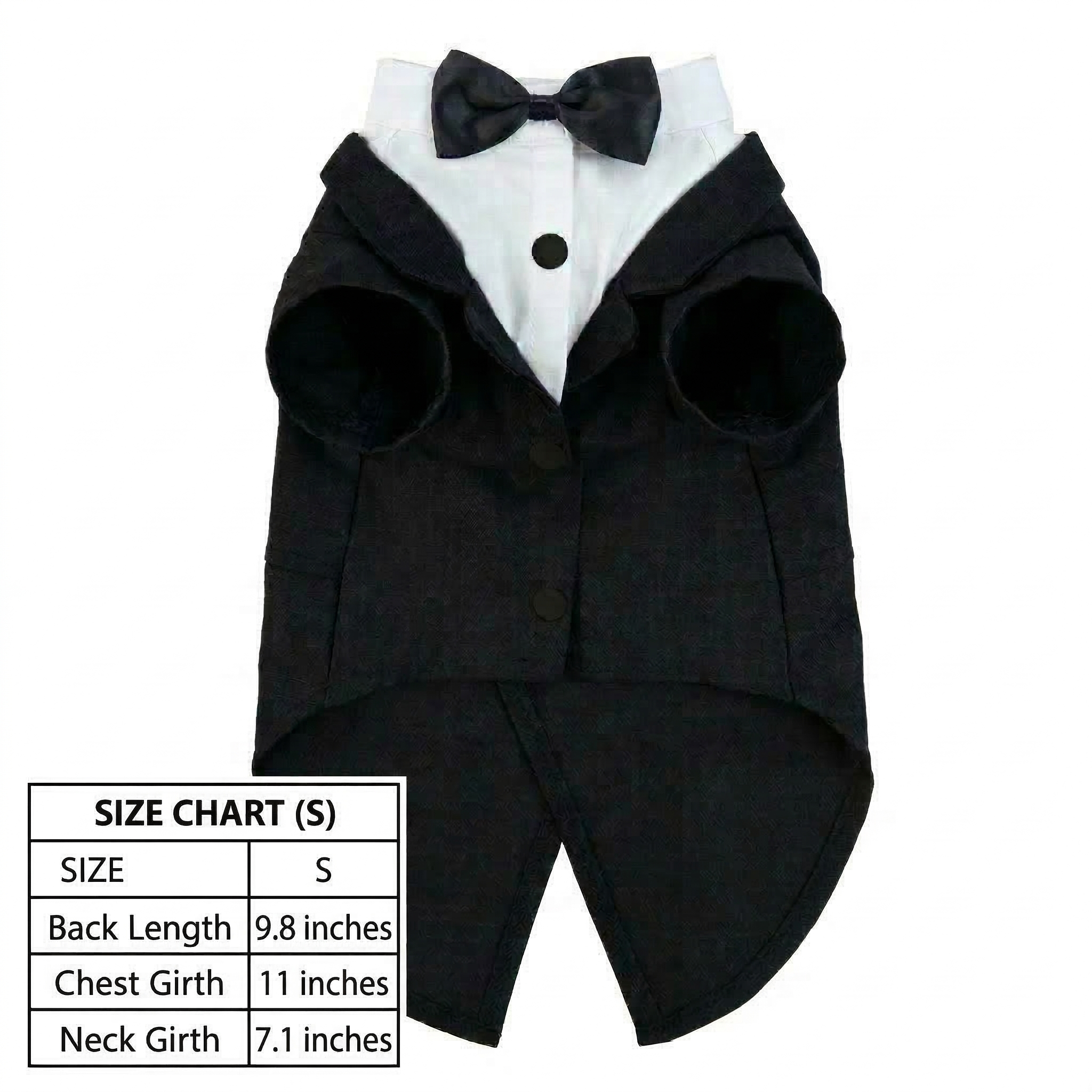 Cat Tuxedo Outfit – Formal Pet Suit with Bow Tie for Weddings & Parties | Traverseon