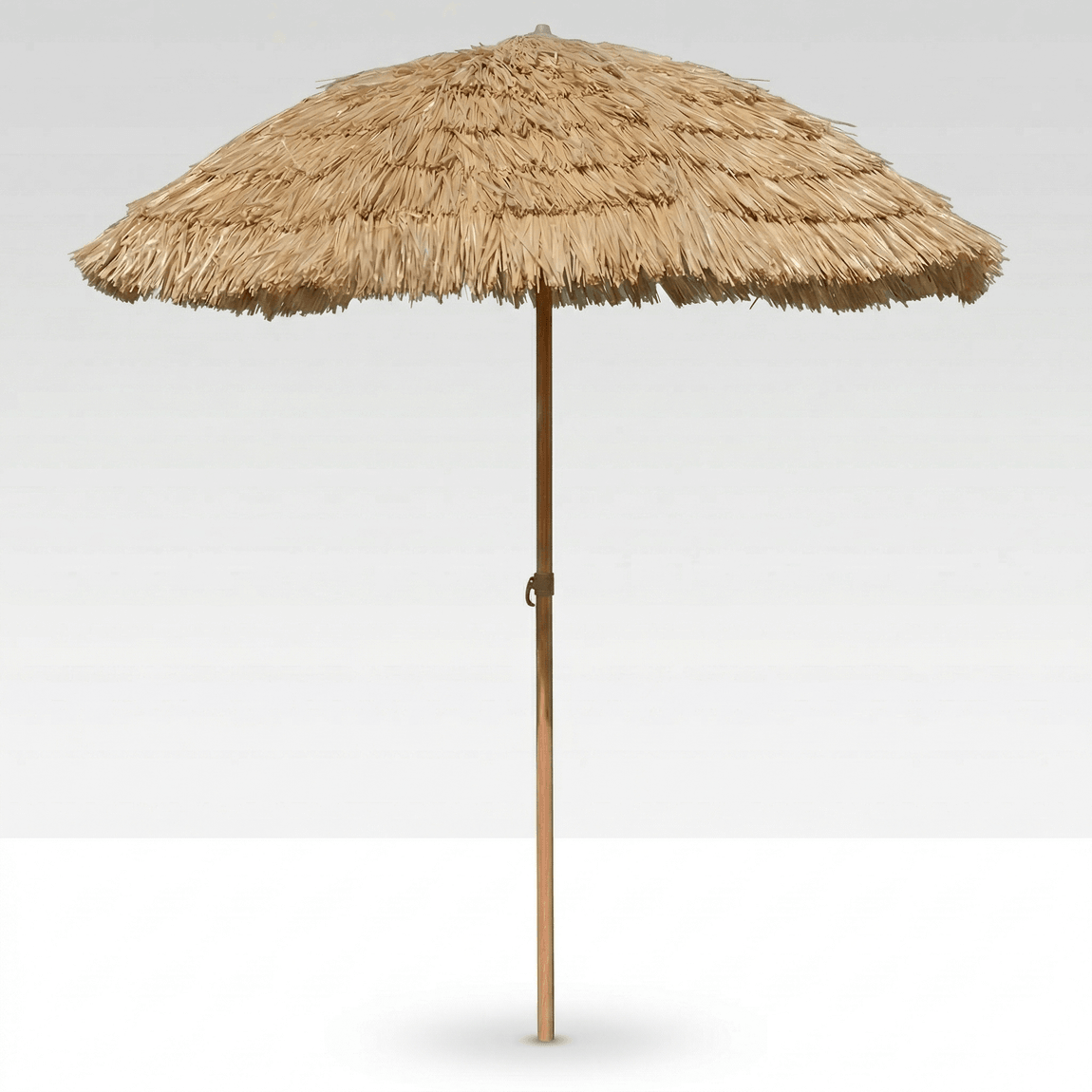 Straw Patio Umbrella – 2M/2.4M DoubleTop Anti-Pinch Tiltable Waterproof Deck Backyard Pool Garden | Traverseon