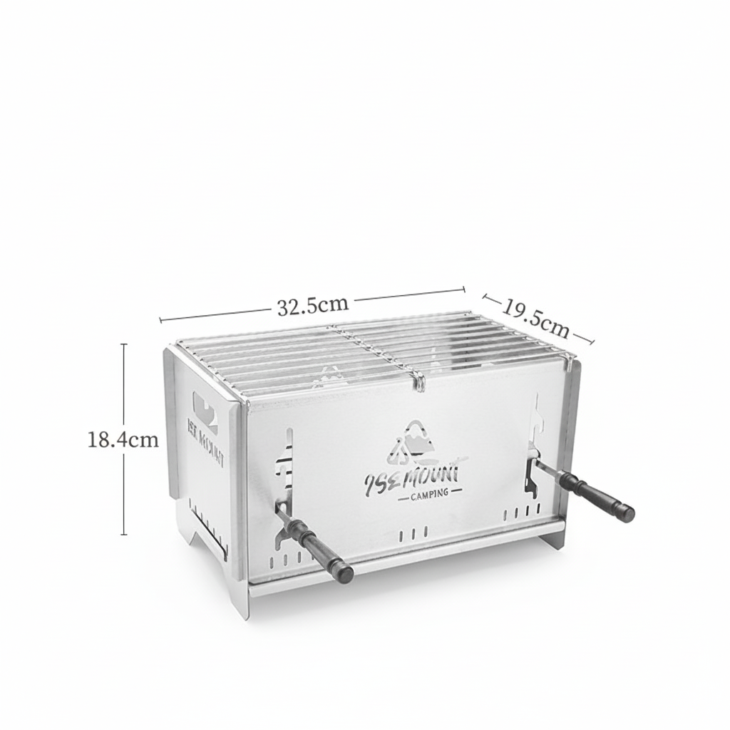 Multi-Function Charcoal Camp Stove – Dual-Zone Cooking, 3-Level Heat | Traverseon