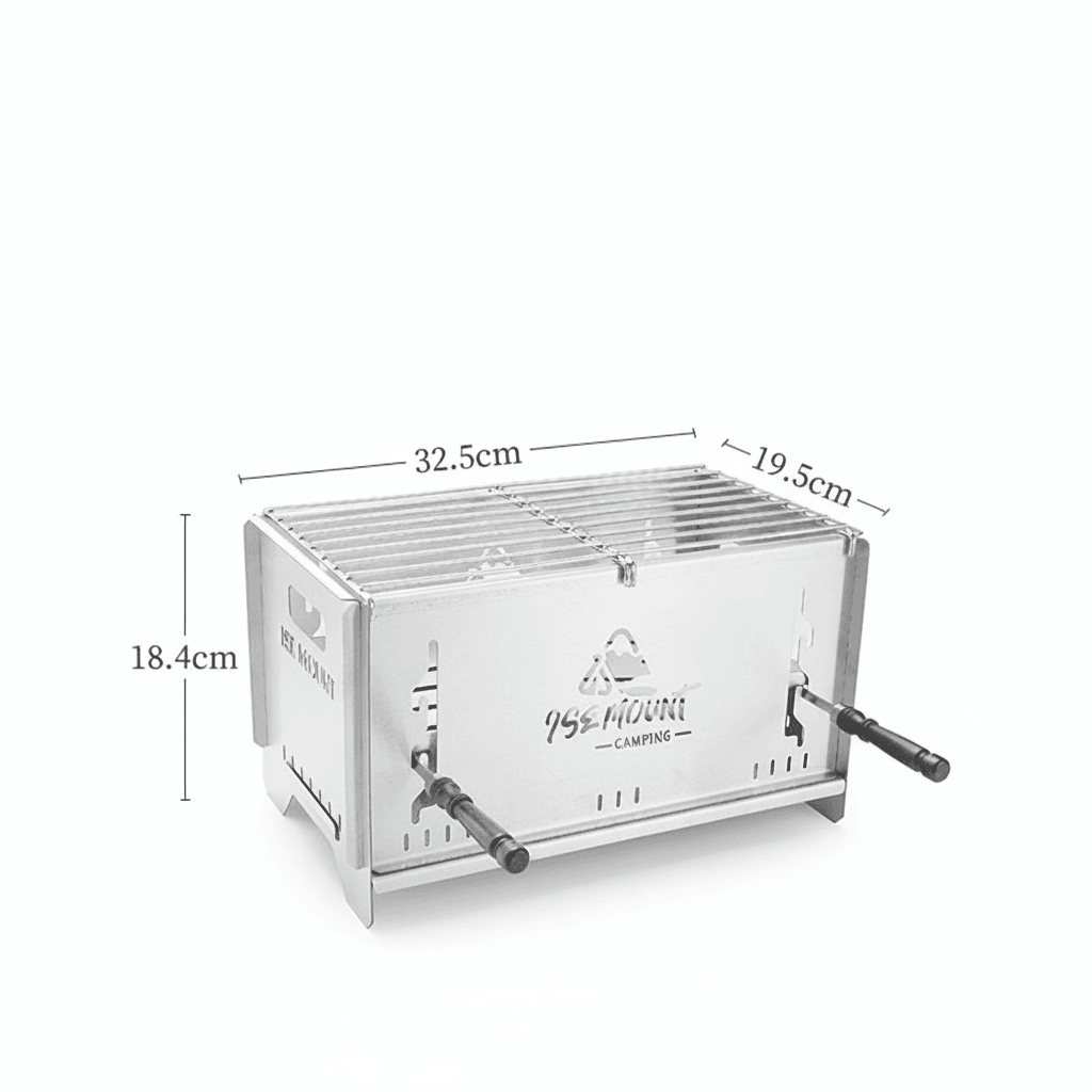Multi-Function Charcoal Camp Stove – Dual-Zone Cooking, 3-Level Heat | Traverseon
