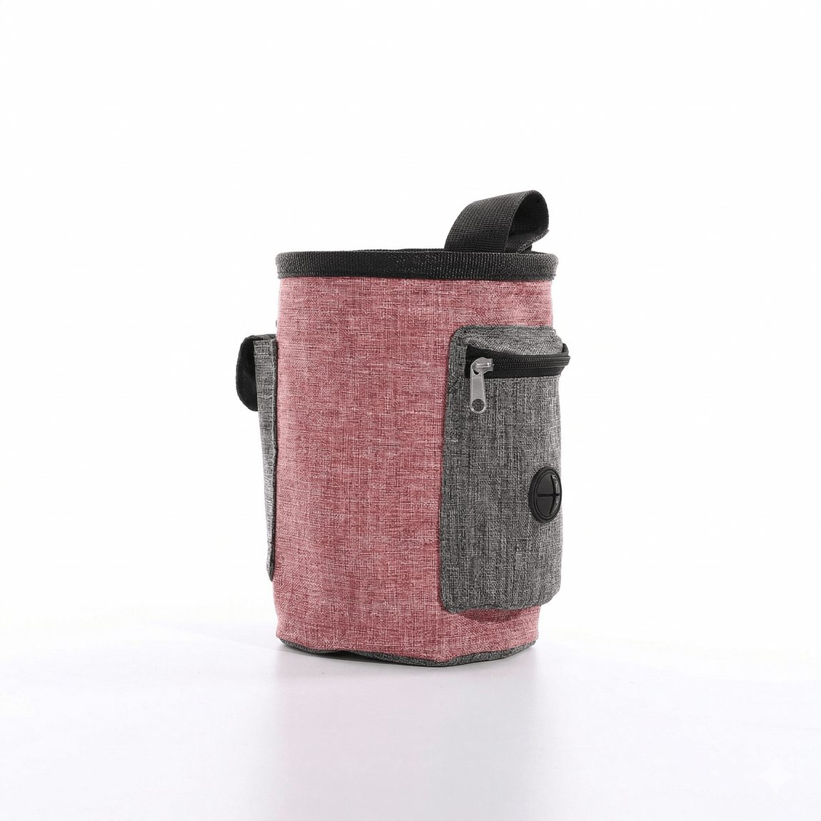 Lightweight Linen Dog Treat Pouch with Poop Bag Dispenser - Multi-Pocket for Puppy Training & Walks | Traverseon