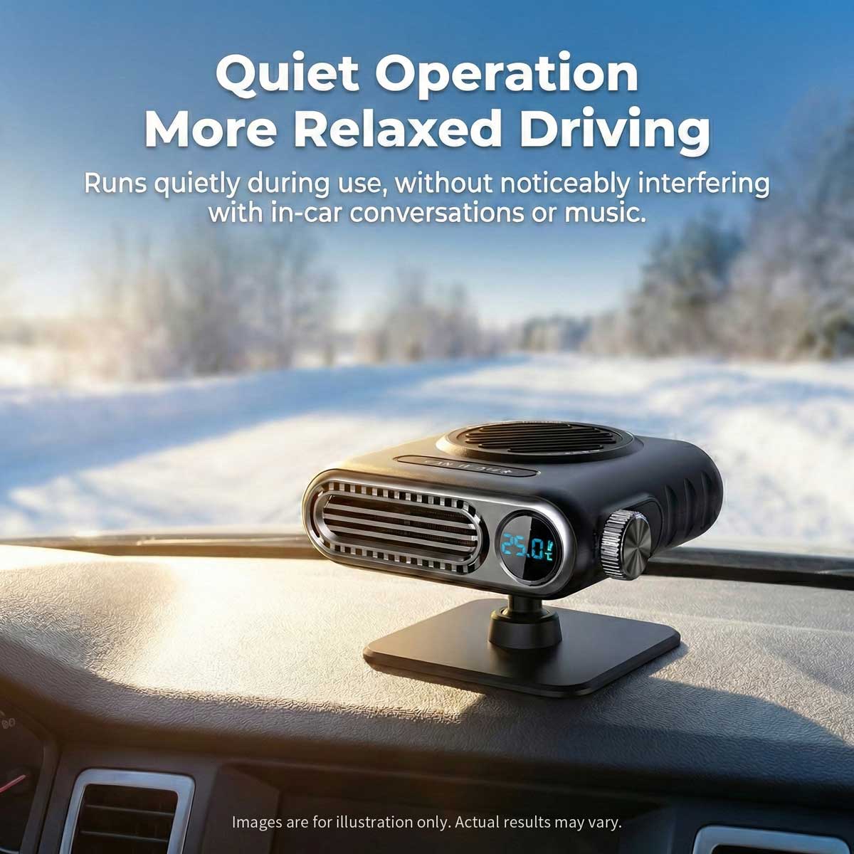 Portable 12V Fast-Heating Car Heater for Winter Driving & Defrosting