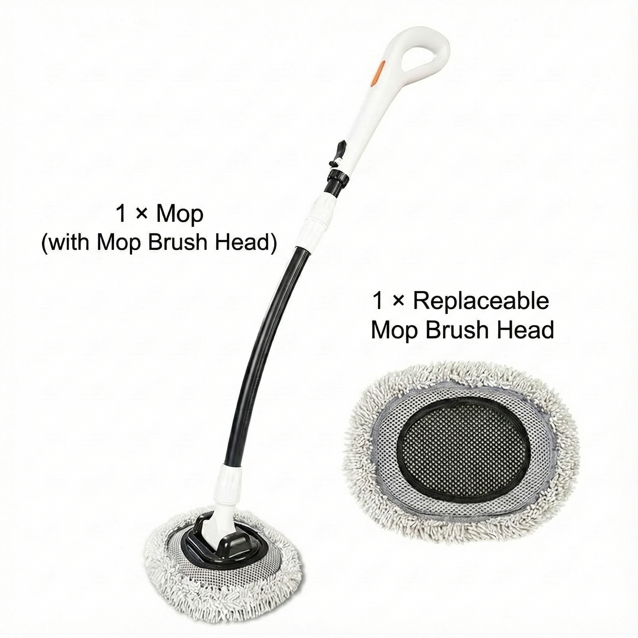 Car Wash Mop – 180° Head, Curved Ergonomic Handle for Scratch-Free Cleaning | Traverseon