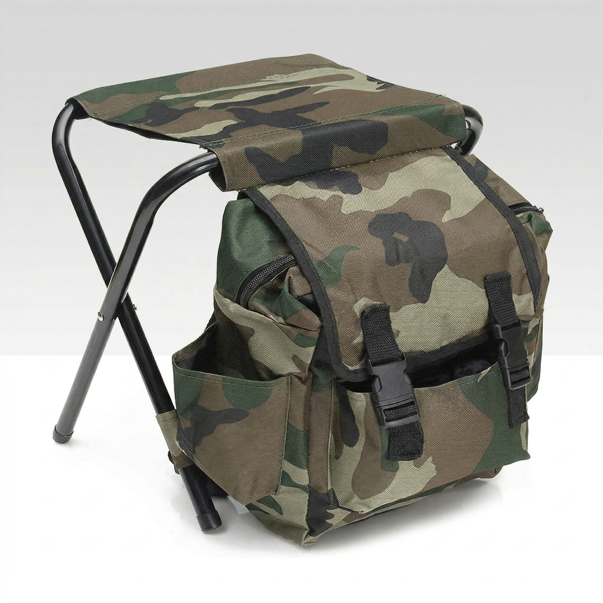 Backpack Folding Chair – 2-in-1 Portable Seat with Storage, Lightweight Camping Stool | Traverseon