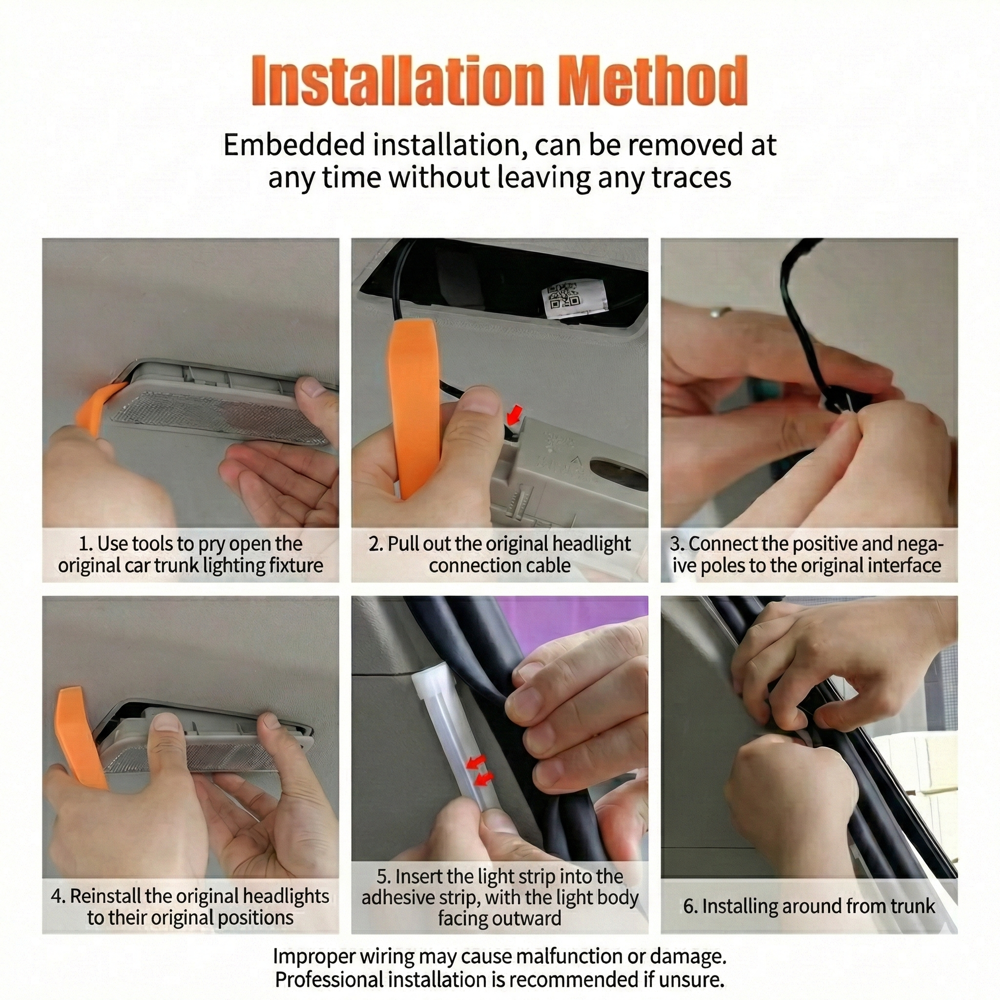 Traverseon Car Trunk LED Strip Light