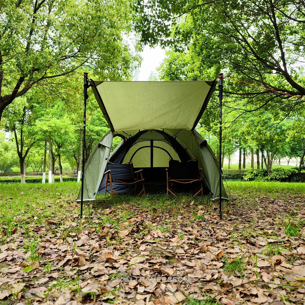 3-Person Camping Tent – Waterproof Lightweight Easy-Setup Canopy | Traverseon