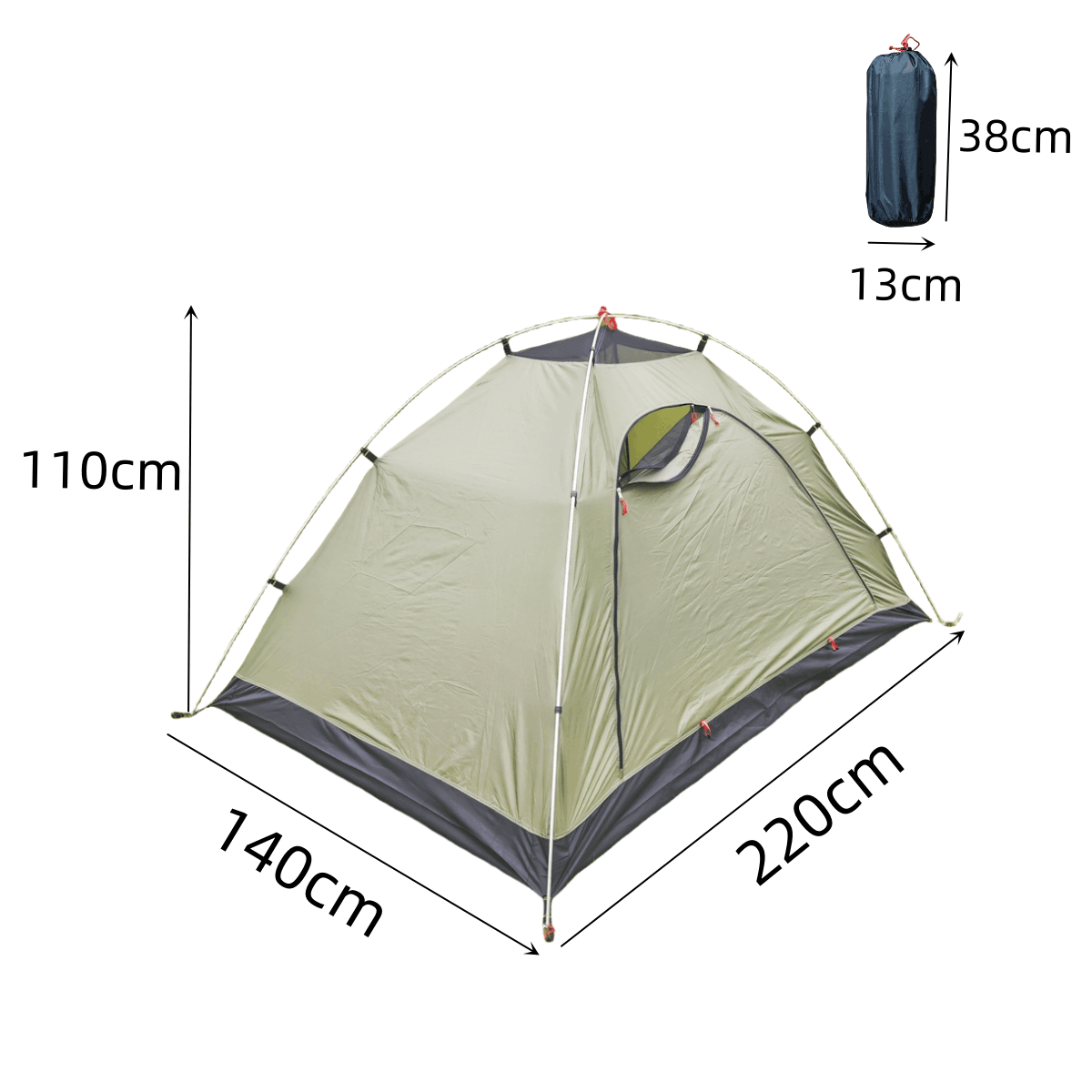 2 Person Backpacking Tent – 1.5 kg Ultralight Freestanding Shelter | Traverseon