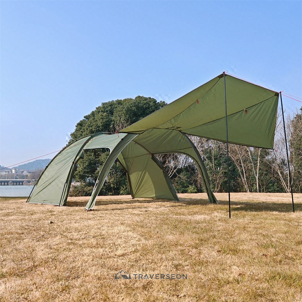6-Person 4-Season Hot Tent with Awning | Traverseon