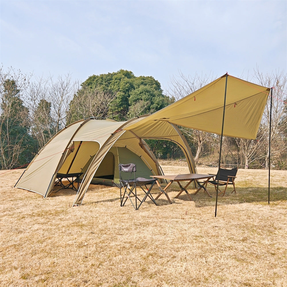 Frontier Tunnel Tent 6P β All-Season Family Shelter with Awning Extension