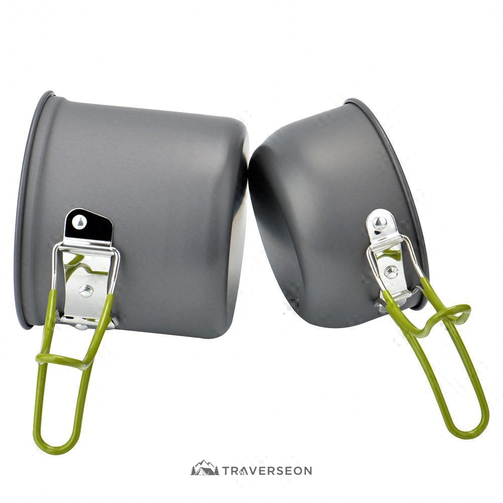1–2 Person Camping Cookware Set – 5-Piece Backpacking Mess Kit | Traverseon