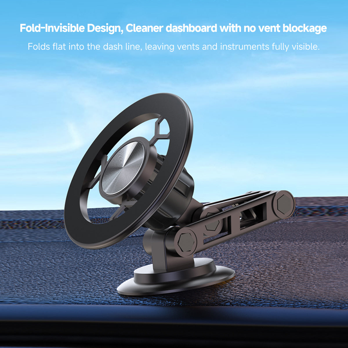Fold-Away N52 Magnetic Car Mount β Secure Hold for Rough Roads | Traverseon