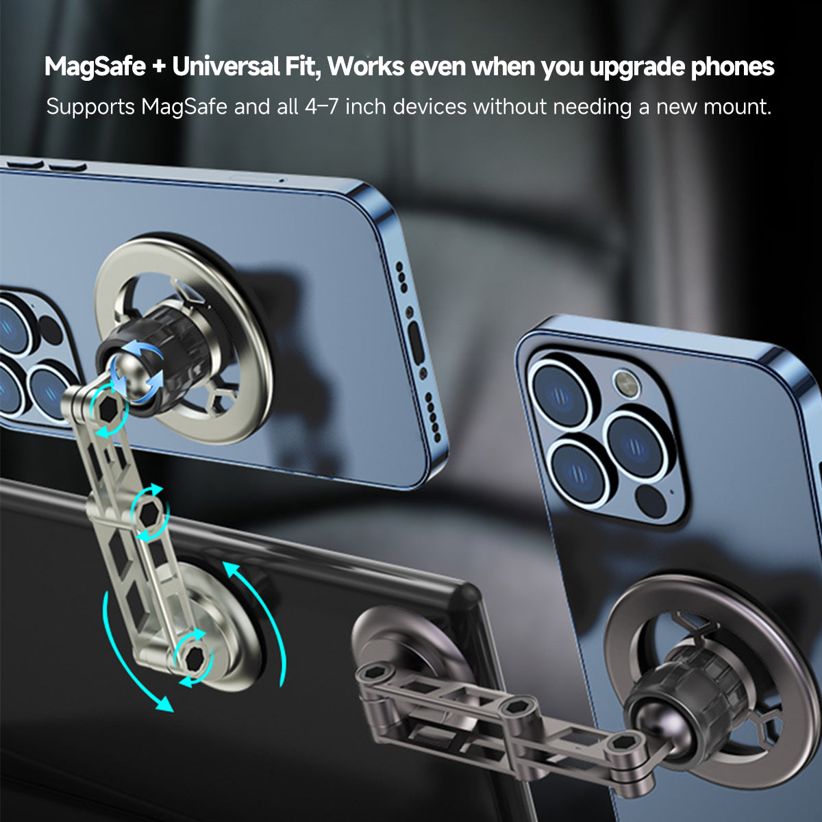 Fold-Away N52 Magnetic Car Mount – Secure Hold for Rough Roads | Traverseon