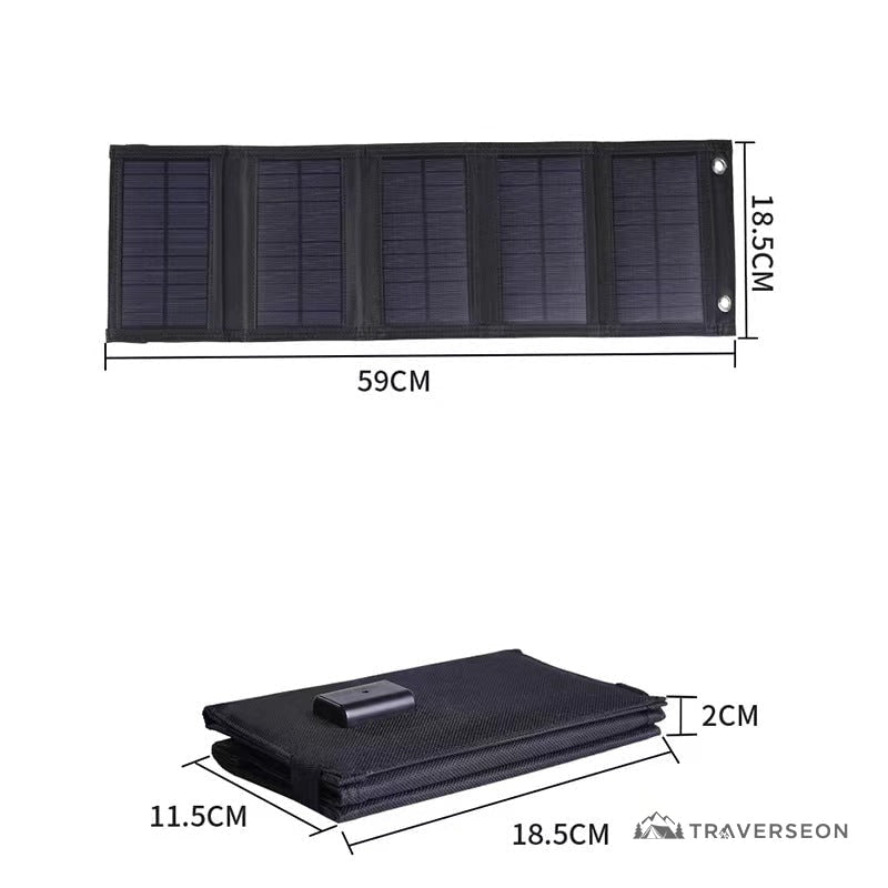 20W Foldable Solar Panel – Portable USB Charger for Camping | Traverseon