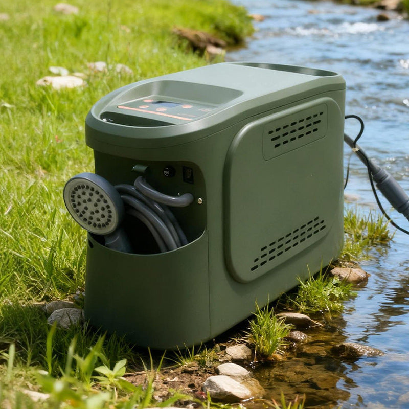 Portable Propane Water Heater – 20472 BTU 5200mAh Constant Temp 450g Tank Camping RV | Traverseon