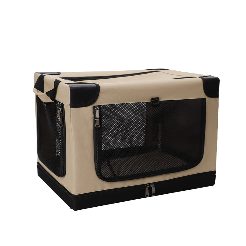 Foldable Soft Dog Crate – Portable Travel Pet Carrier with Mesh Ventilation & Waterproof Oxford Fabric | Traverseon
