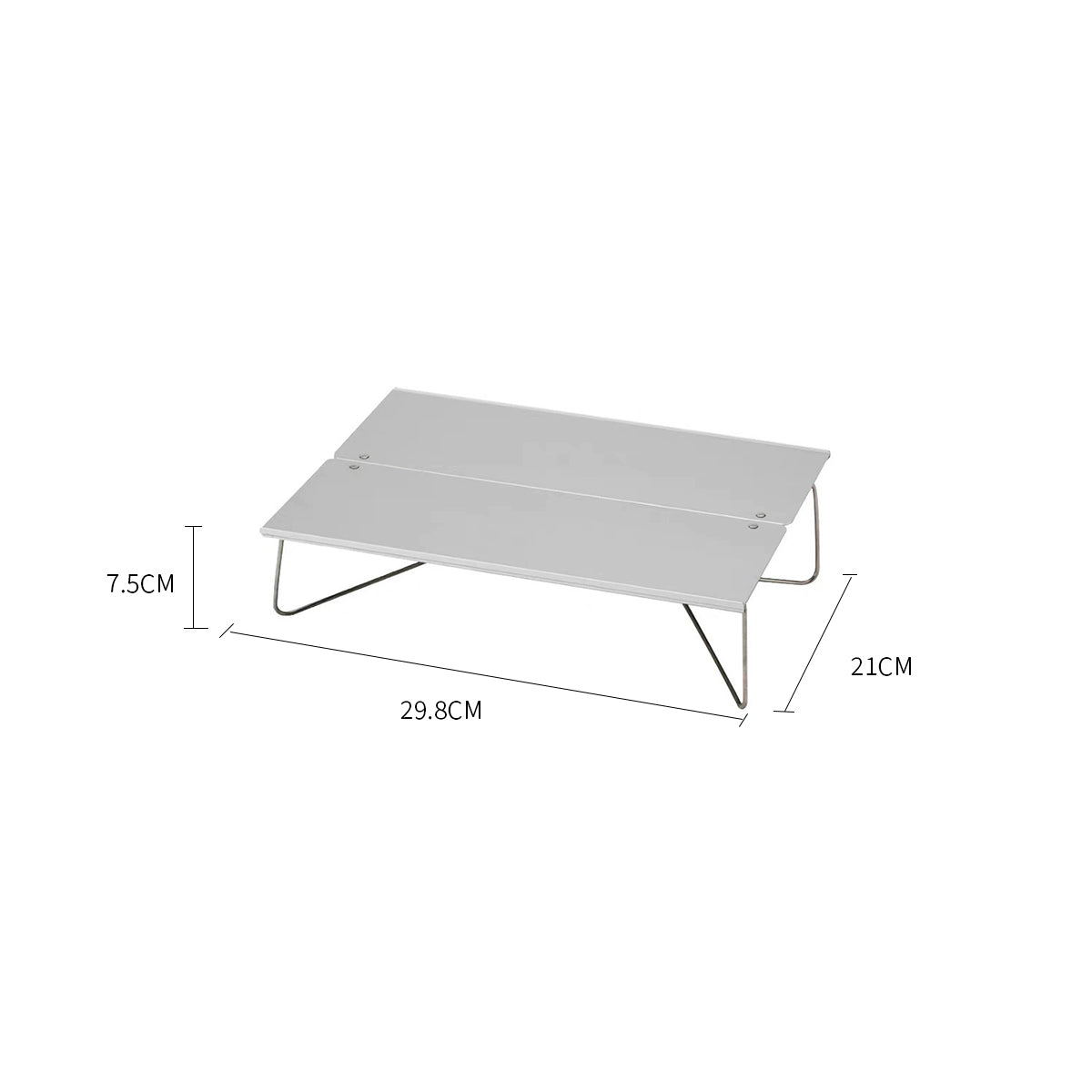 A4-Size Ultra-Light Foldable Aluminum Outdoor Table – Compact Camp Side Table | Traverseon
