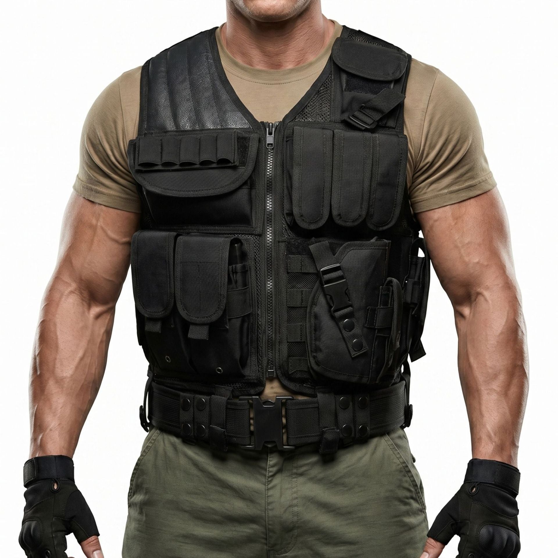 600D Tactical MOLLE Vest – Adjustable 3.09 lb Mesh Loadout | Traverseon