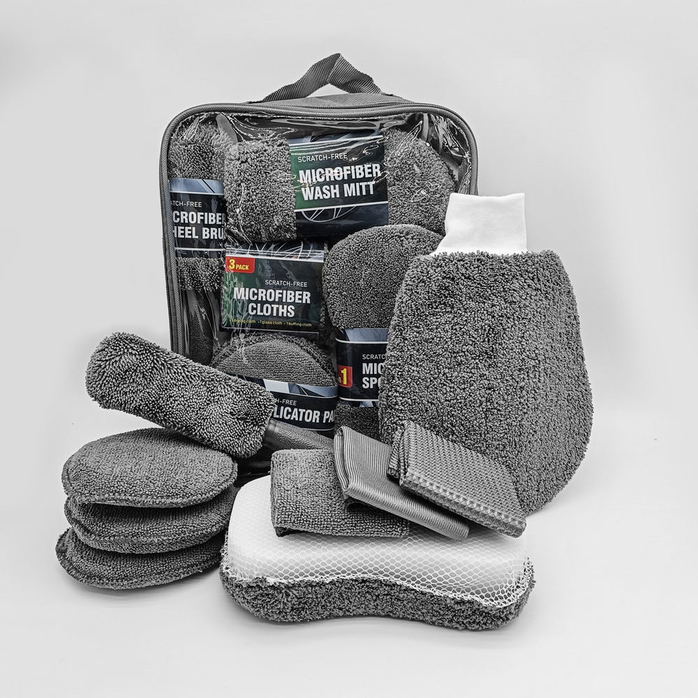 9-Piece Microfiber Car Cleaning Kit – Scratch-Free Car Detailing | Traverseon
