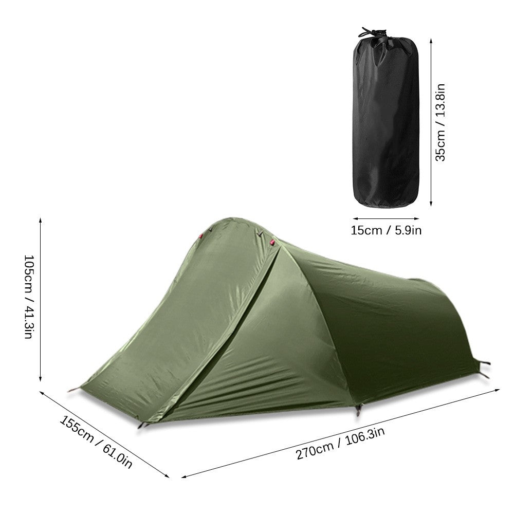 AeroDuo 2P Ultralight Tunnel Tent — 1.58 kg Compact Shelter