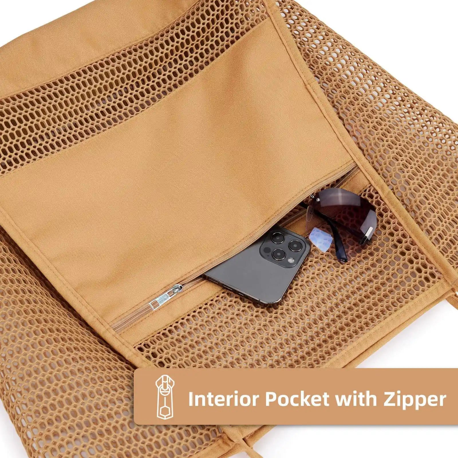 Traverseon Multi-Pocket Mesh Tote