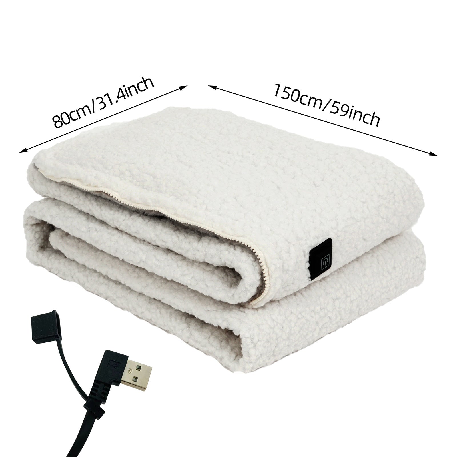 Heated Blanket Wearable USB-Powered – 3-Speed Temp, Washable for Camping | Traverseon
