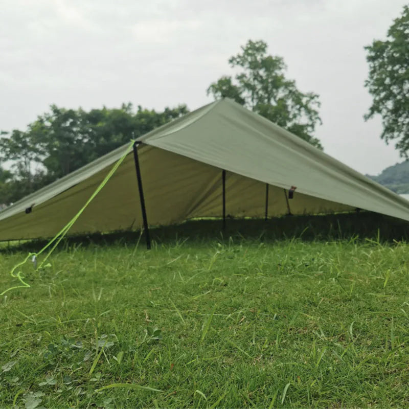 Traverseon 4×3m Camping Tarp, PU3000 Waterproof Ripstop Shelter with 18 Reinforced Anchor Points