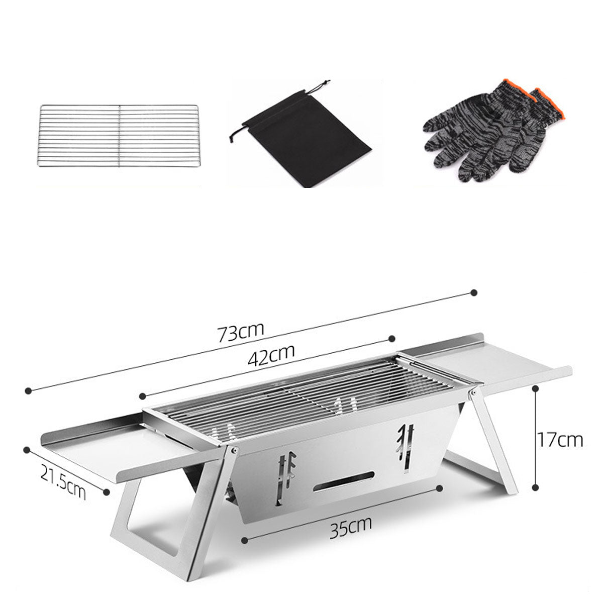 Portable Charcoal BBQ – 2cm Ultra-Thin Foldable for 3-6 People | Traverseon