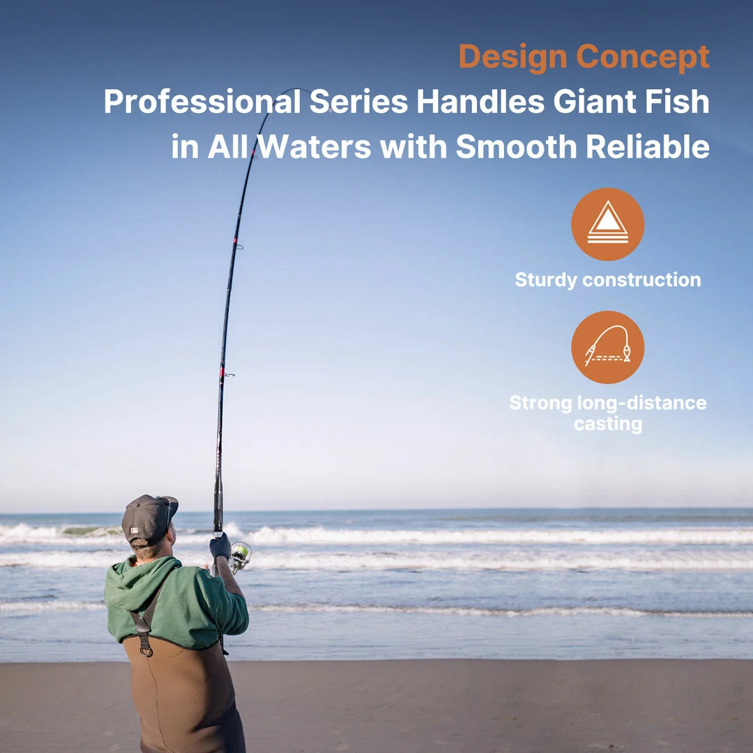 Saltwater Spinning Fishing Rod β 10kg Drag, Compact Carbon Fiber | Traverseon