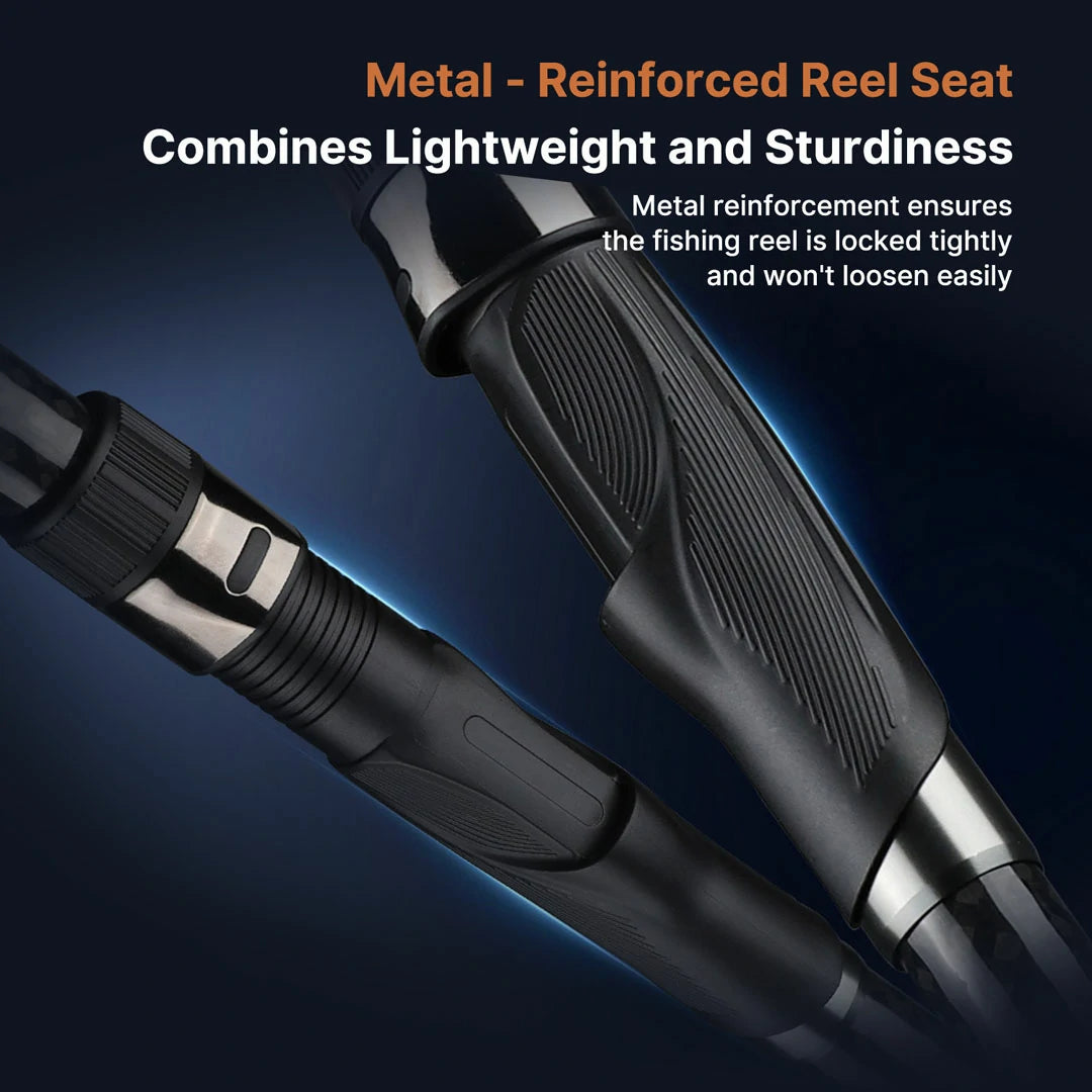 Saltwater Spinning Fishing Rod – 10kg Drag, Compact Carbon Fiber | Traverseon