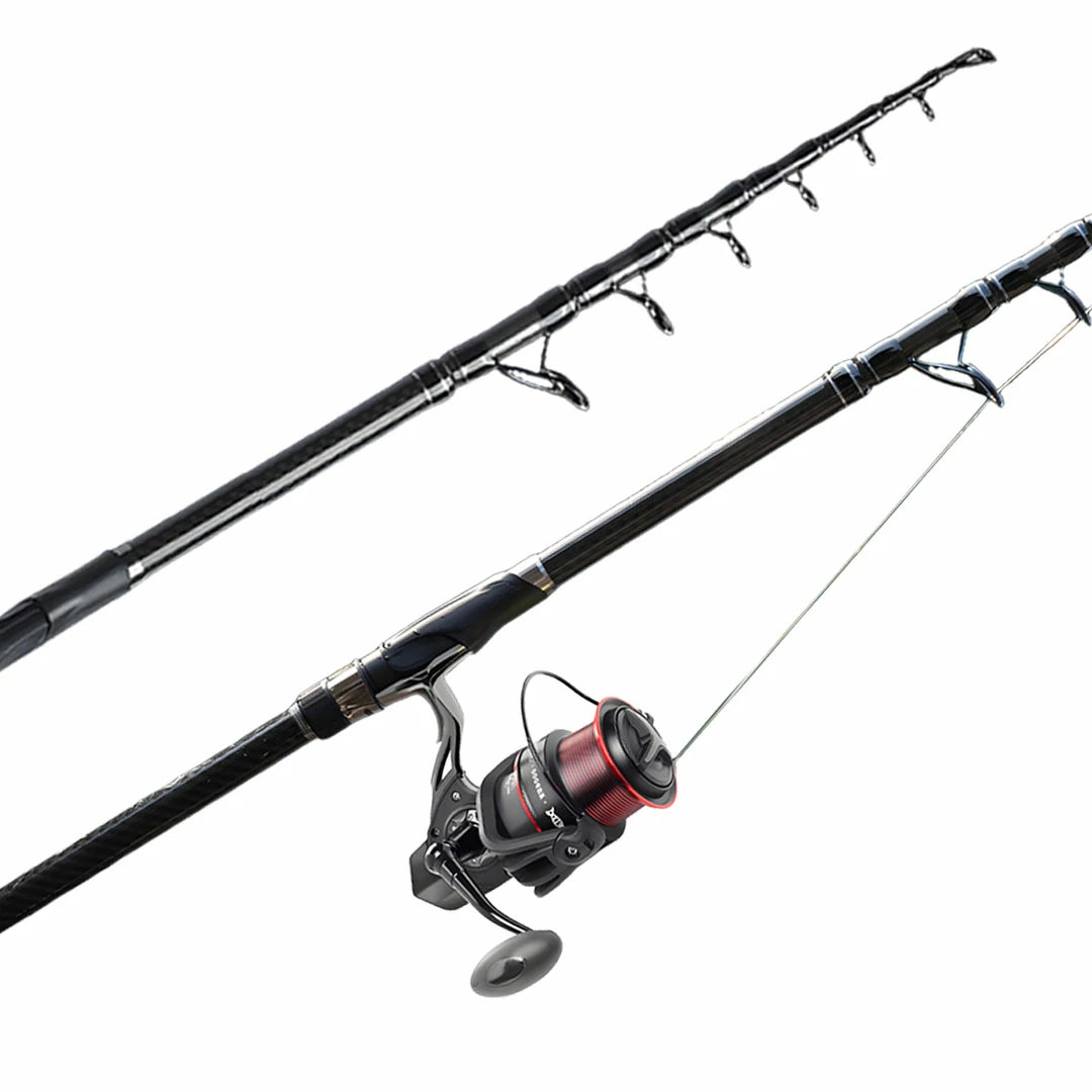 Saltwater Spinning Fishing Rod – 10kg Drag, Compact Carbon Fiber | Traverseon