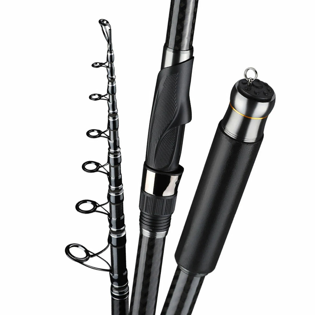 Saltwater Spinning Fishing Rod – 10kg Drag, Compact Carbon Fiber | Traverseon