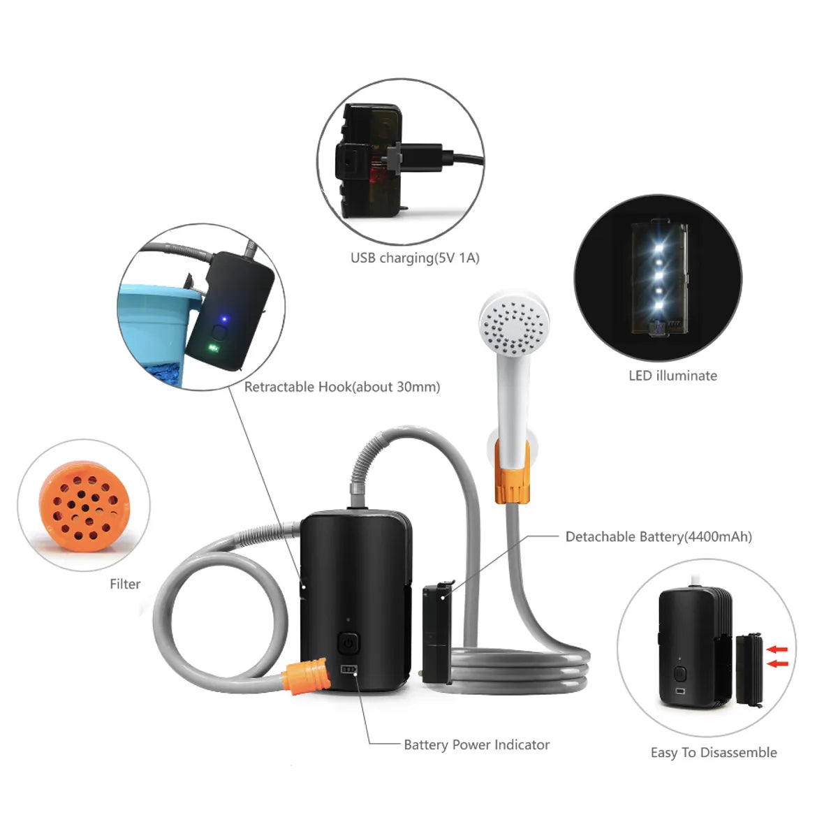 Traverseon Portable Camping Shower Pumps