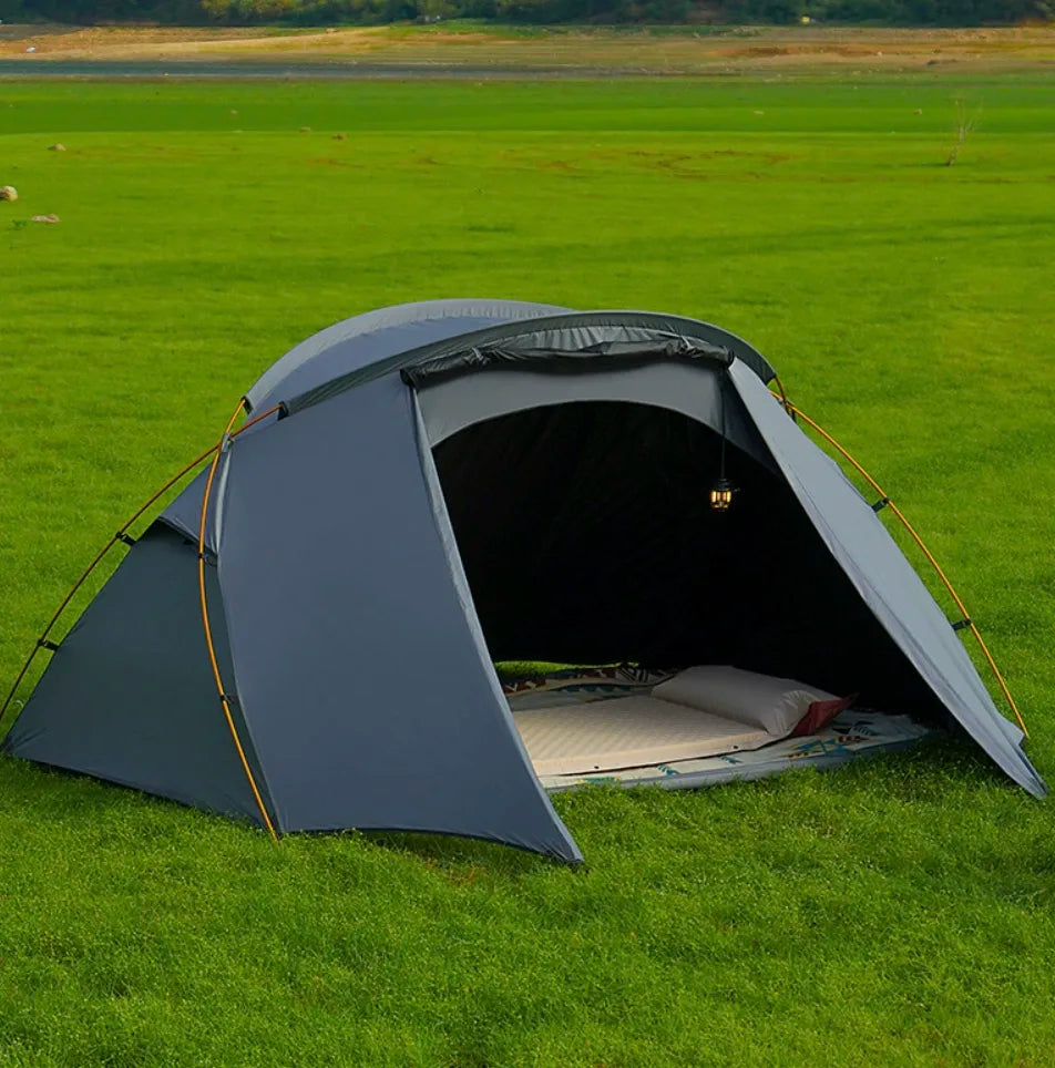 Outdoor 2-Person Aluminum Pole Tent β Waterproof, UV-Resistant, Breathable & Mosquito-Proof