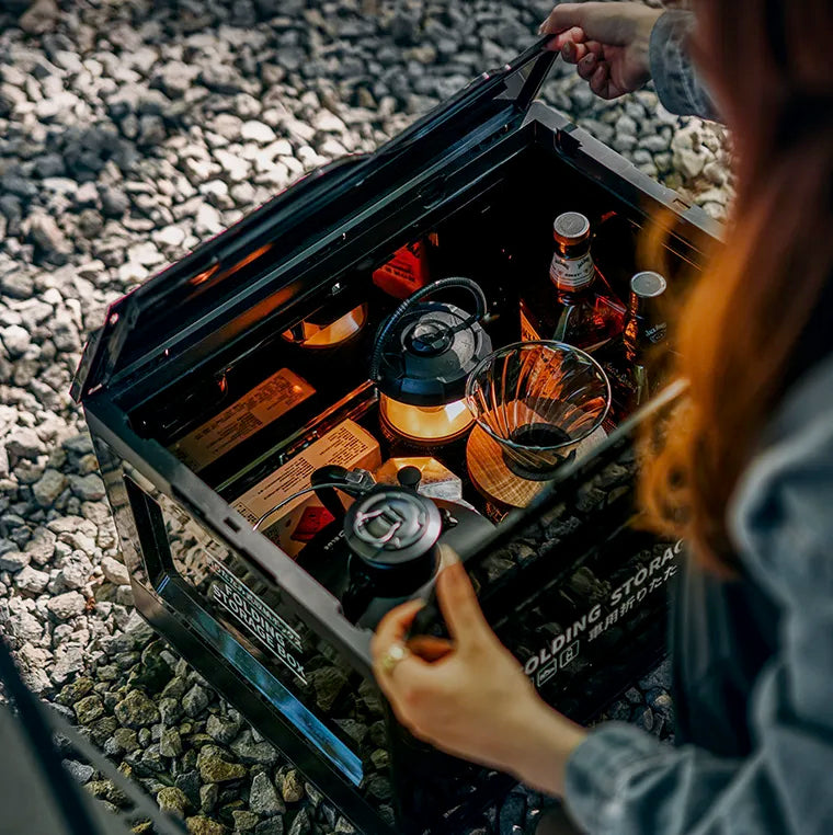 Traversen Folding Storage Crate with Wood Lid