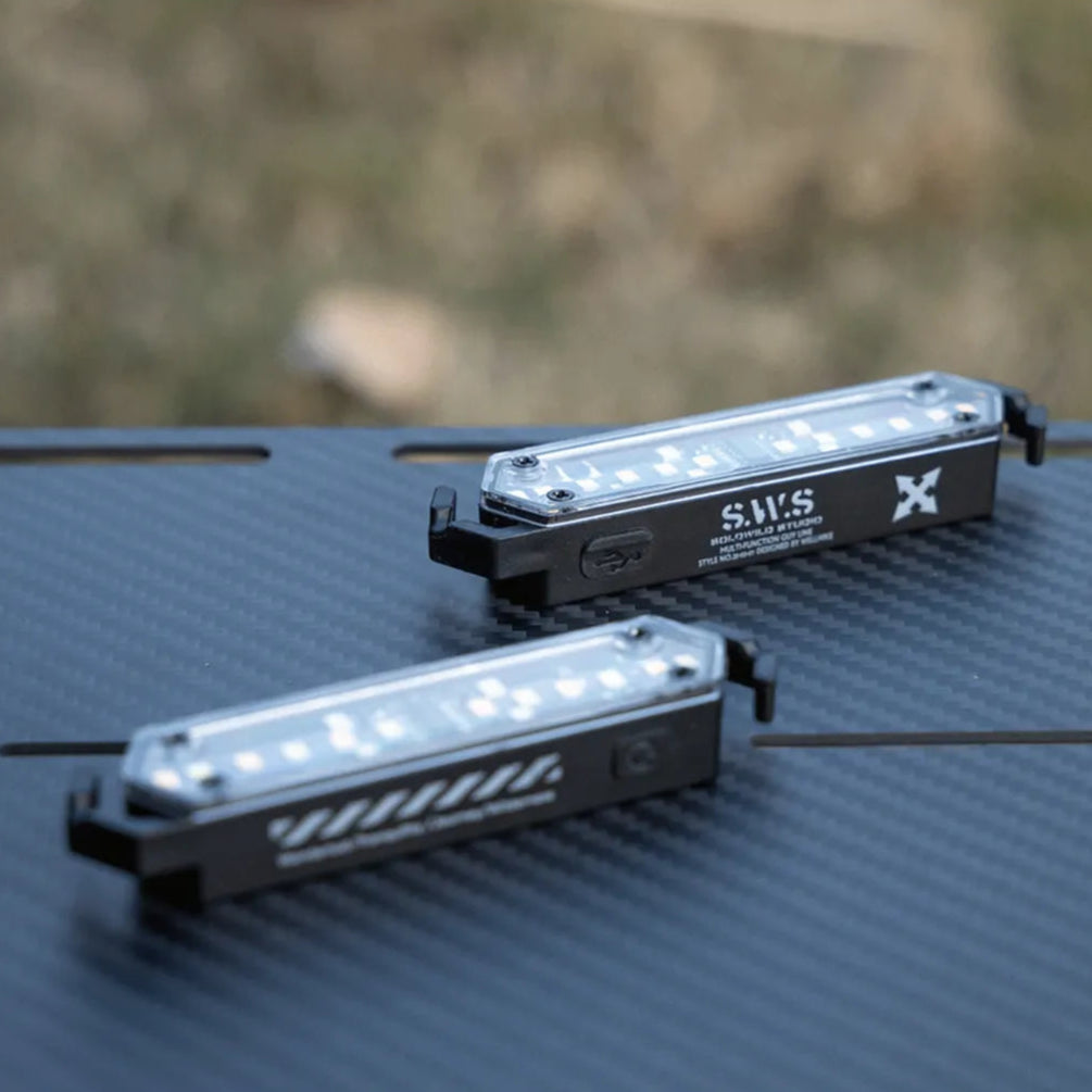 8-Piece Camping Rope Light Set with Buckles, Type-C Rechargeable, Stepless Dimming | Traverseon