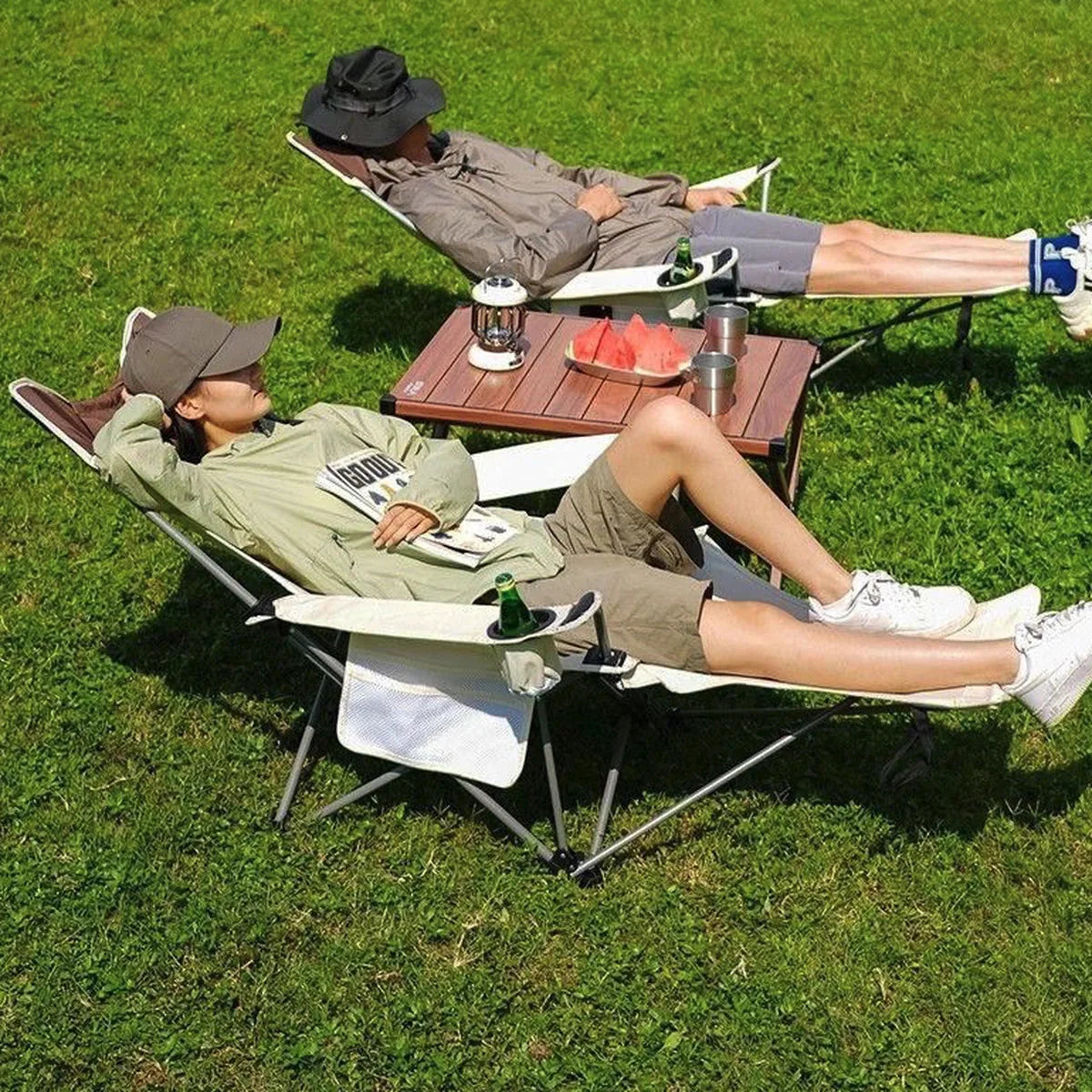 Traverseon Aerospace Aluminum Reclining Chair