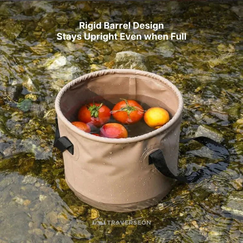 10L/20L Collapsible Bucket – Foldable Water Bucket for Camping | Traverseon