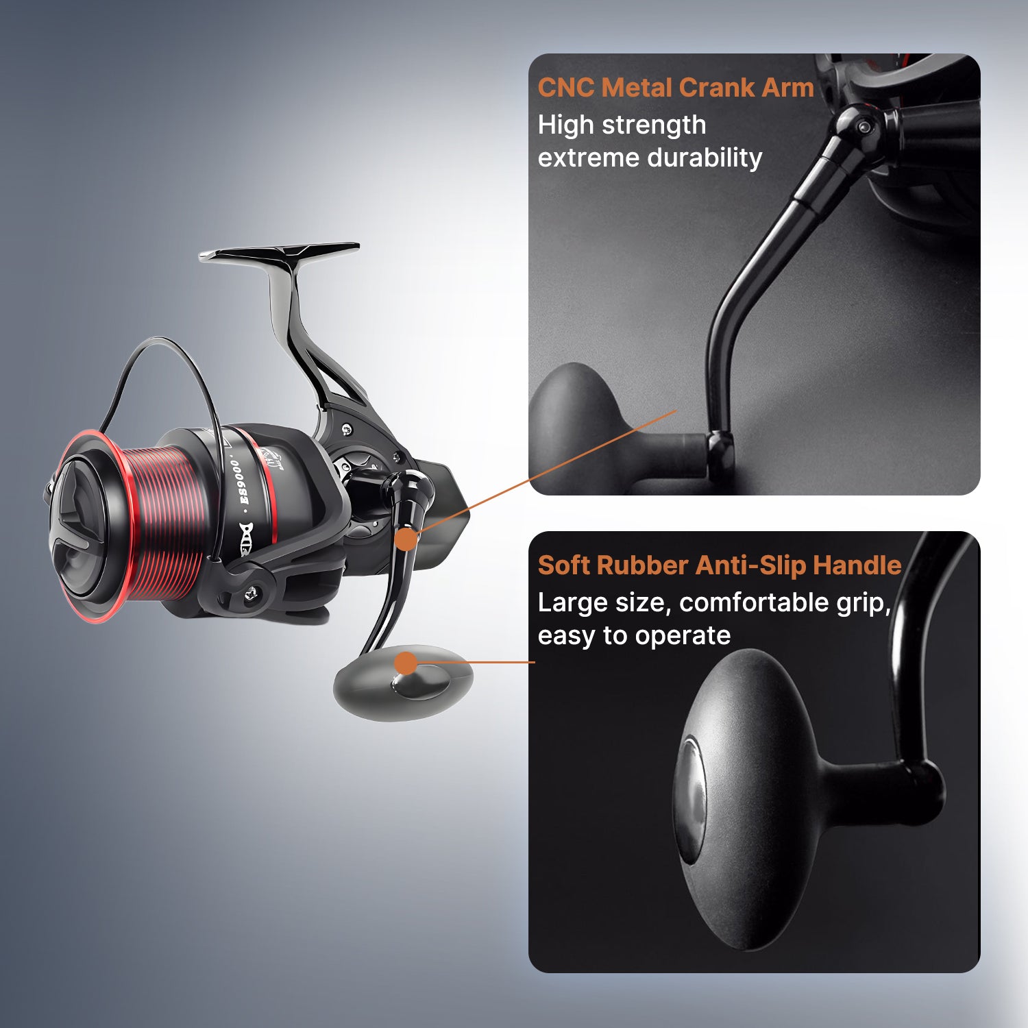 22lb Drag Power, Ultra-Smooth Spinning Rod Reel