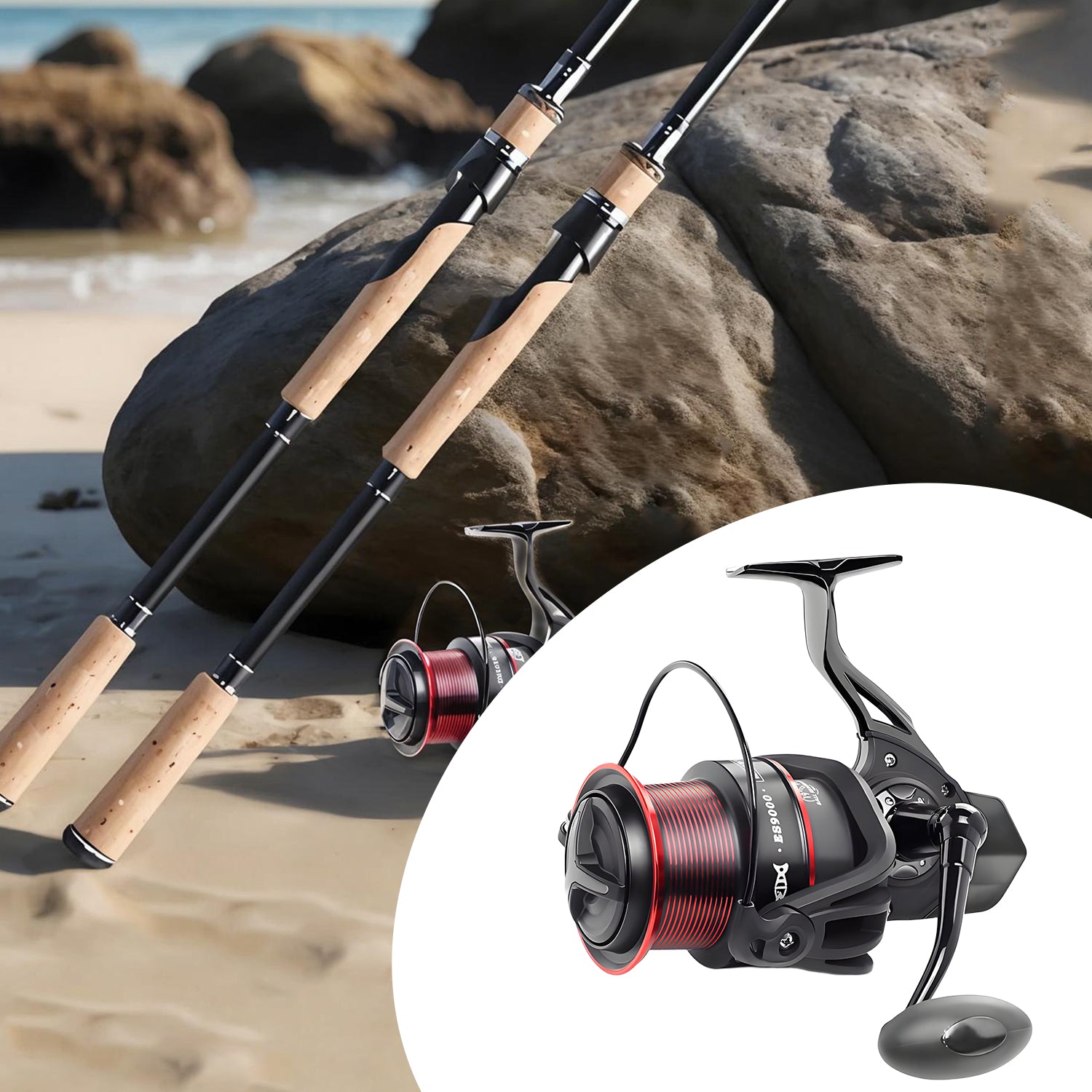 22lb Drag Power, Ultra-Smooth Spinning Rod Reel