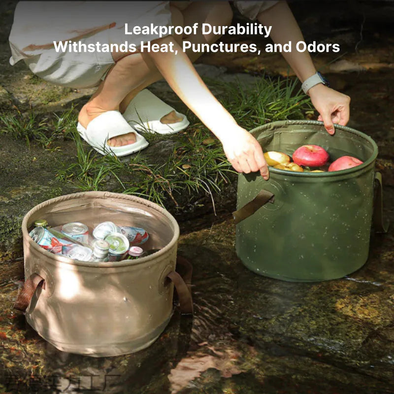 10L/20L Collapsible Bucket – Foldable Water Bucket for Camping | Traverseon