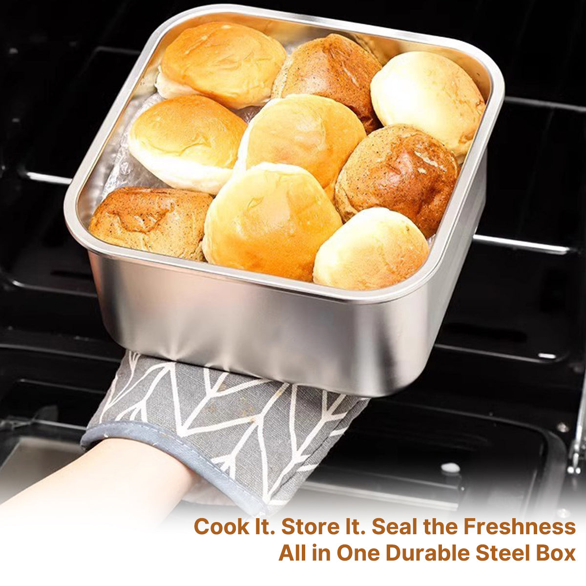 FreshSeal Stainless Steel Food Storage Box